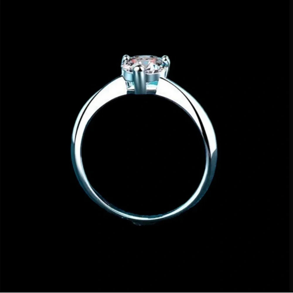 🅽🅴🆆 certified 2ct heart moissanite cruelty-free diamond ring, size 5